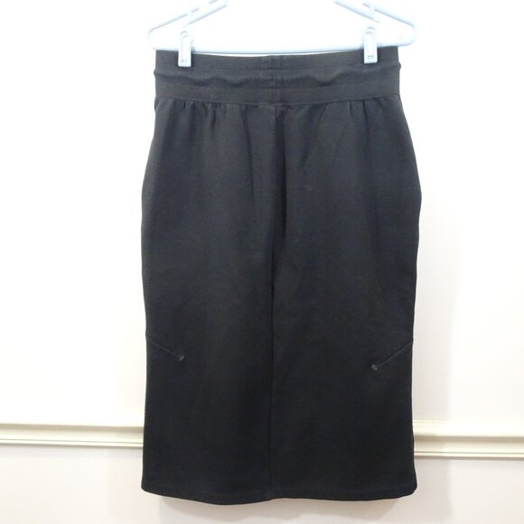 Nike Black Skirt Size M Athletic Pockets Sweatshirt Drawstring Waist Modest Comf - Picture 7 of 9